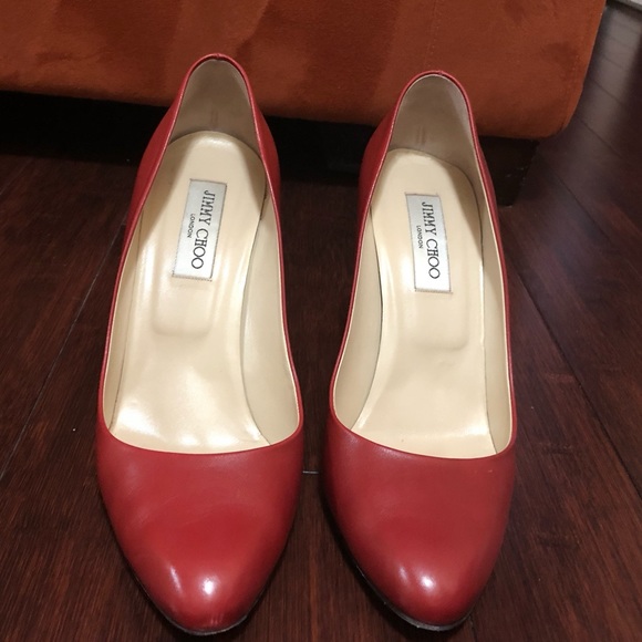 Jimmy Choo red vero cuoio pumps - Picture 2 of 8